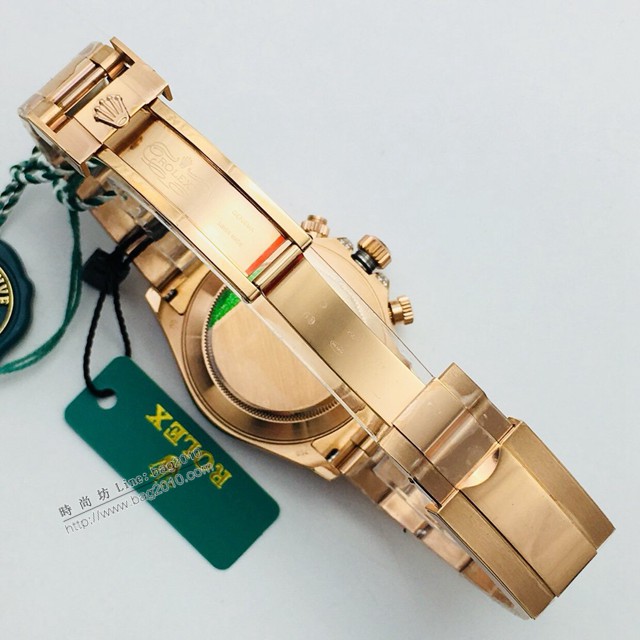 勞力士男士手錶 Rolex宇宙計型彩虹迪通拿腕表 密鑲鑽石字面  gjs2289